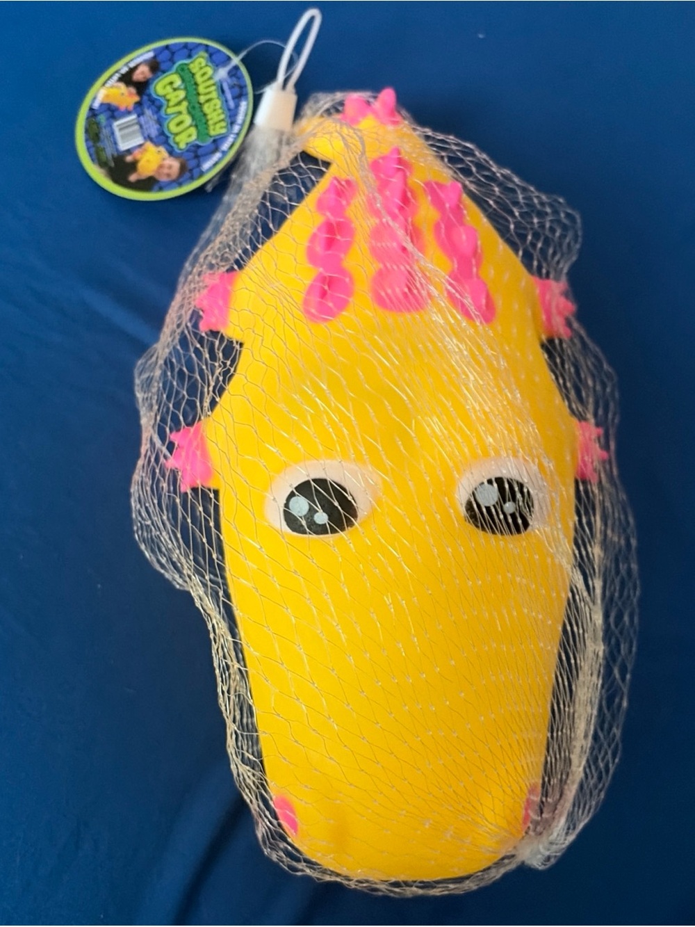 Yellow & Pink Squishy Gator Plush Toy - Kids Stuffed Animal